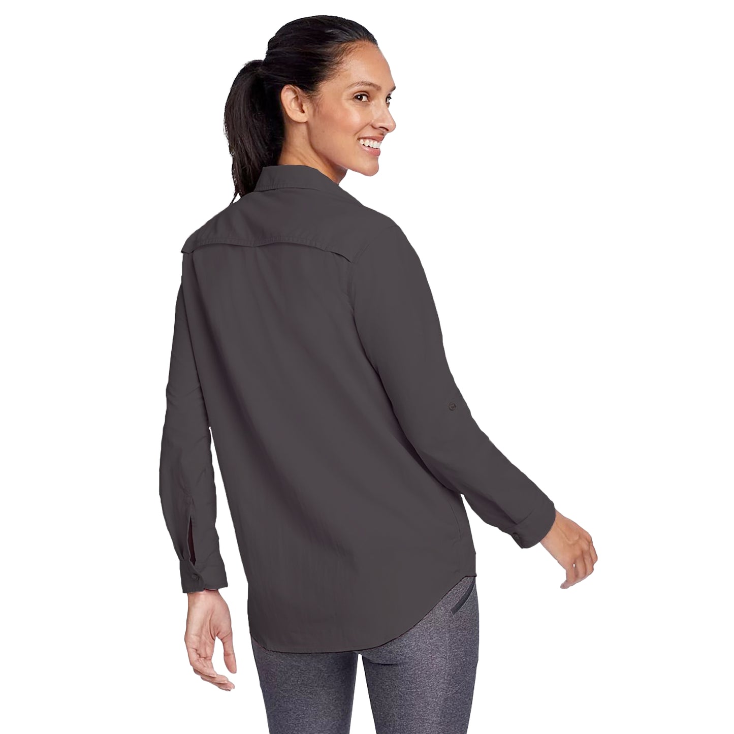 CAMISA MUJER MOUNTAIN RIPSTOP MANGA LARGA EDDIE BAUER - Dark Smoke