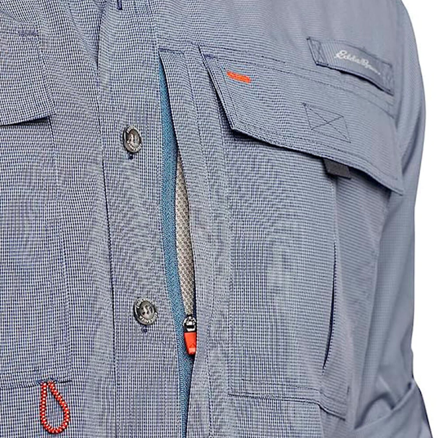 CAMISA EDDIE BAUER MANGA LARGA GUIDE 2.0 - AZUL#AZUL