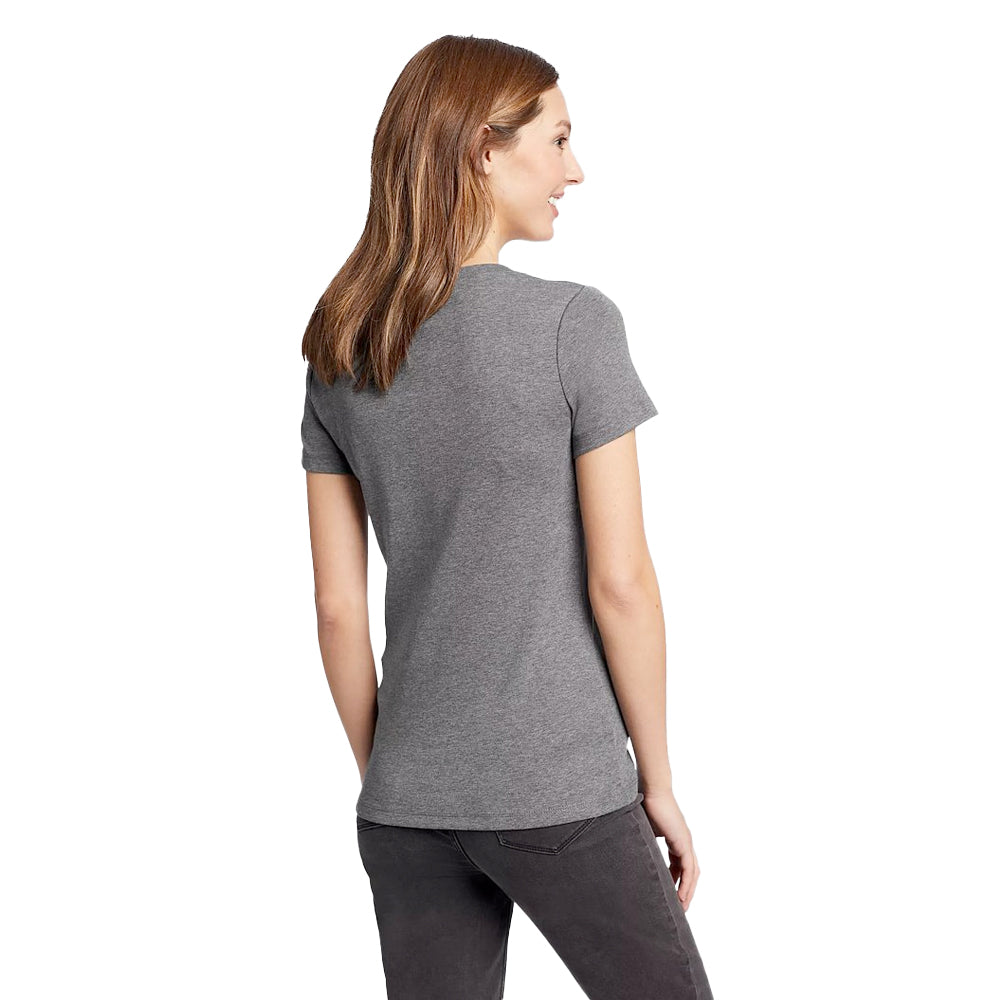 CAMISETA MUJER EDDIE BAUER FAVORITE CUELLO V - GRIS