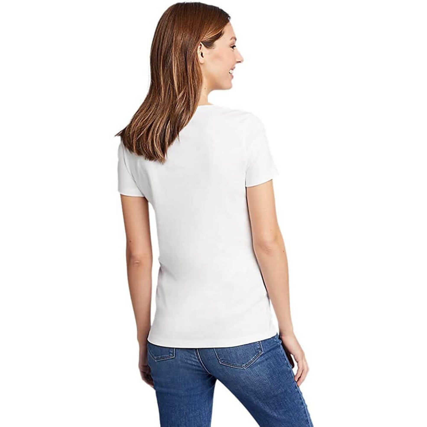 CAMISETA EDDIE BAUER FAVORITE CUELLO V - BLANCO#BLANCO