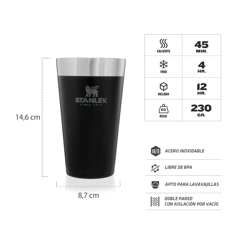 Vaso Térmico Stanley Adventure Stack 16 oz Matte Black