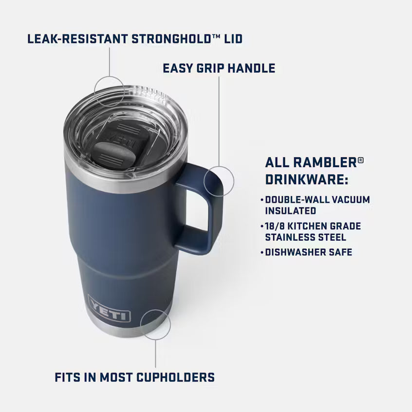Taza Térmica Yeti Rambler Travel Mug 20oz - Cape Taupe