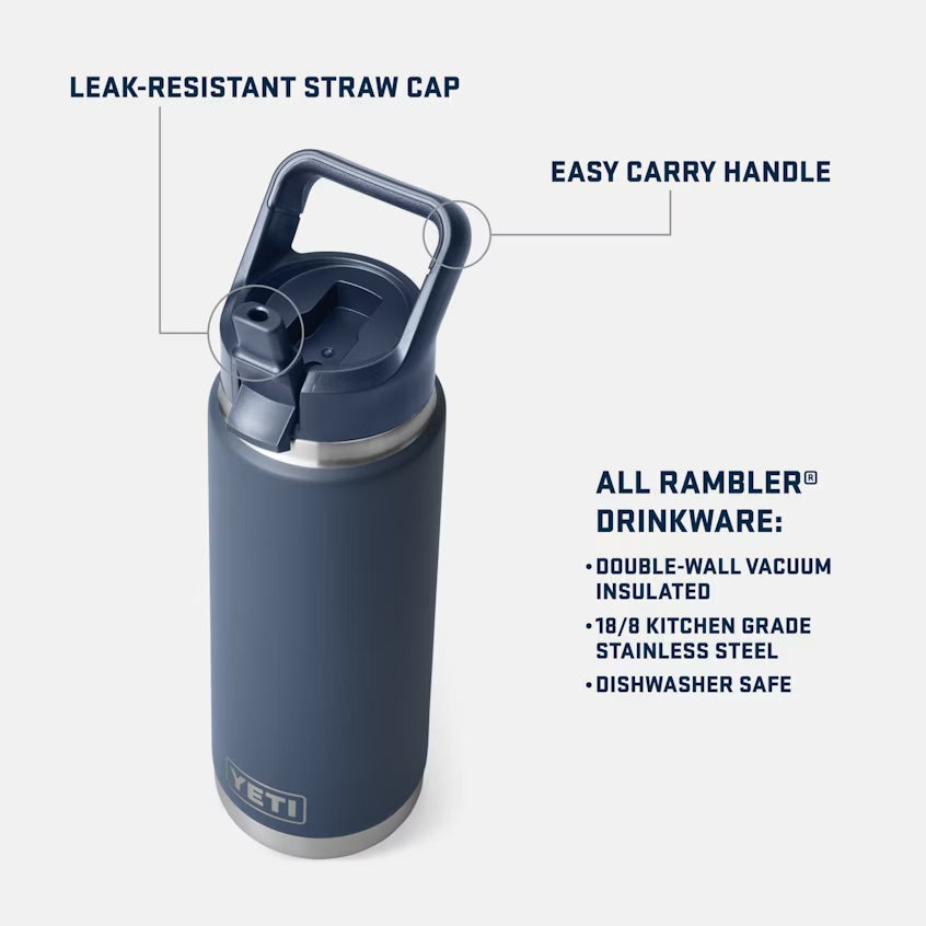 Botella Rambler 26 oz C Straw - Yeti