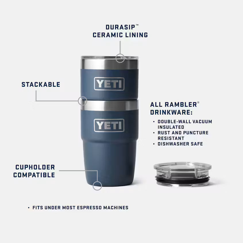 Taza Térmica Apilable Yeti Rambler 8 oz - White