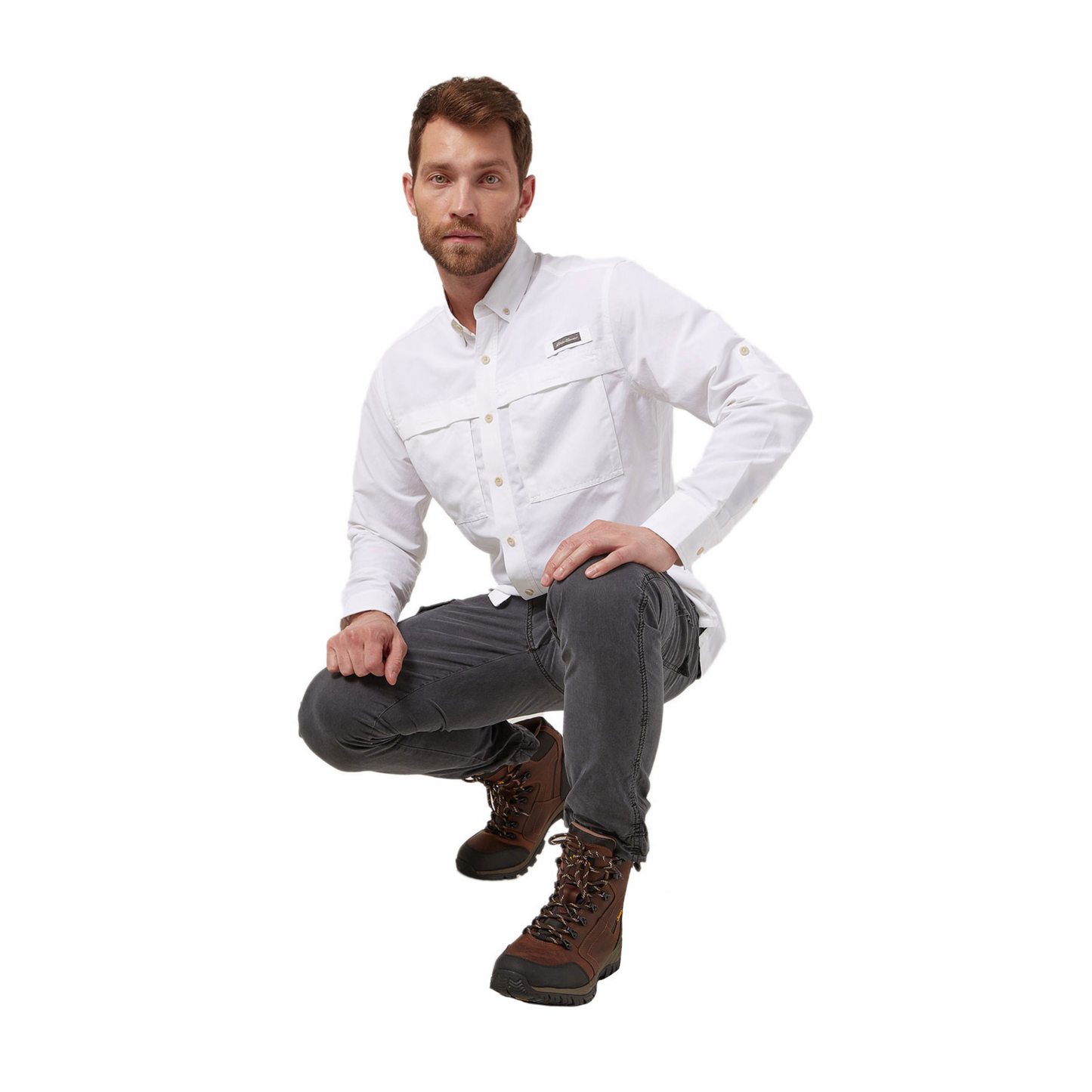 Camisa Blanca Eddie Bauer Ripstop Hombre | Outdoor Advenuture Colombia