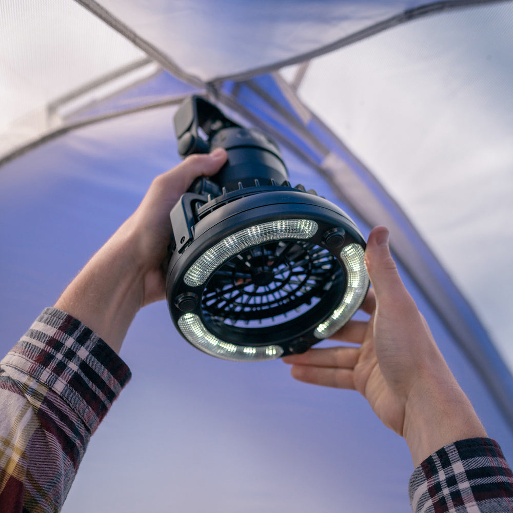 LINTERNA LED PARA CAMPING CON ABANICO STANSPORT - 40 LÚMENES