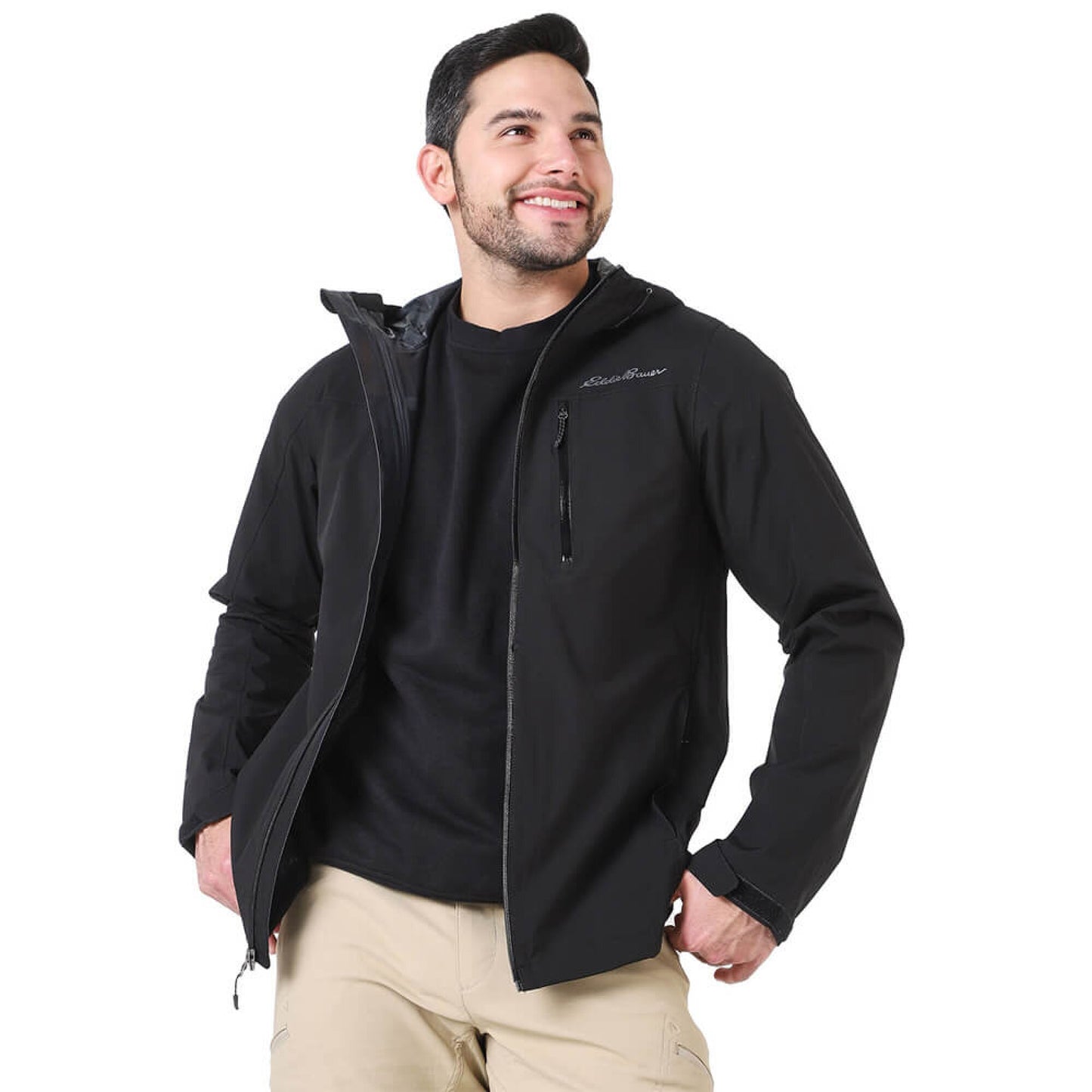 JACKET IMPERMEABLE PARA HOMBRE EDDIE BAUER CLOUD CAP 2.0 - NEGRO#NEGRO