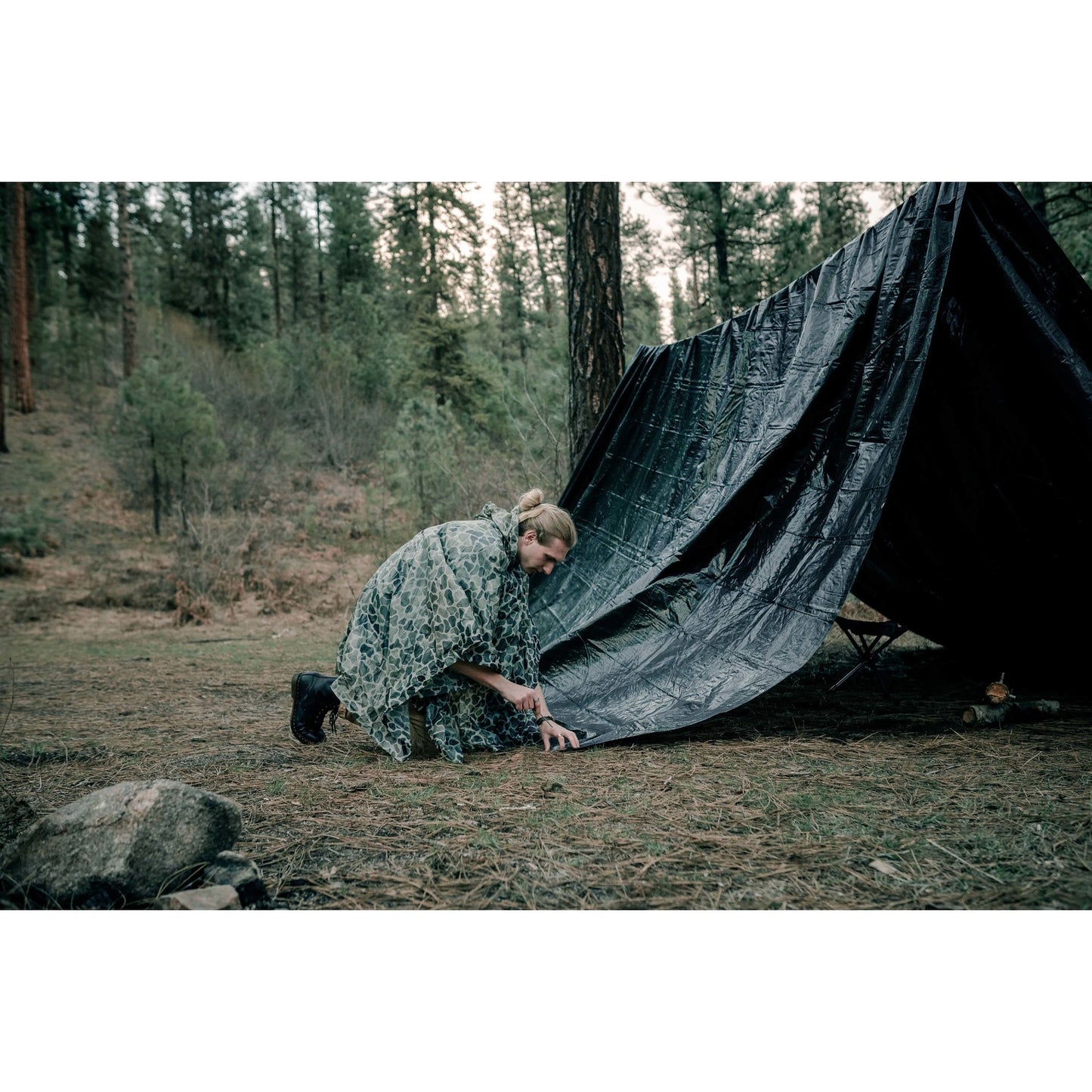 PONCHO DE VINIL STANSPORT HOODED 52X80 IN - CAMO#5