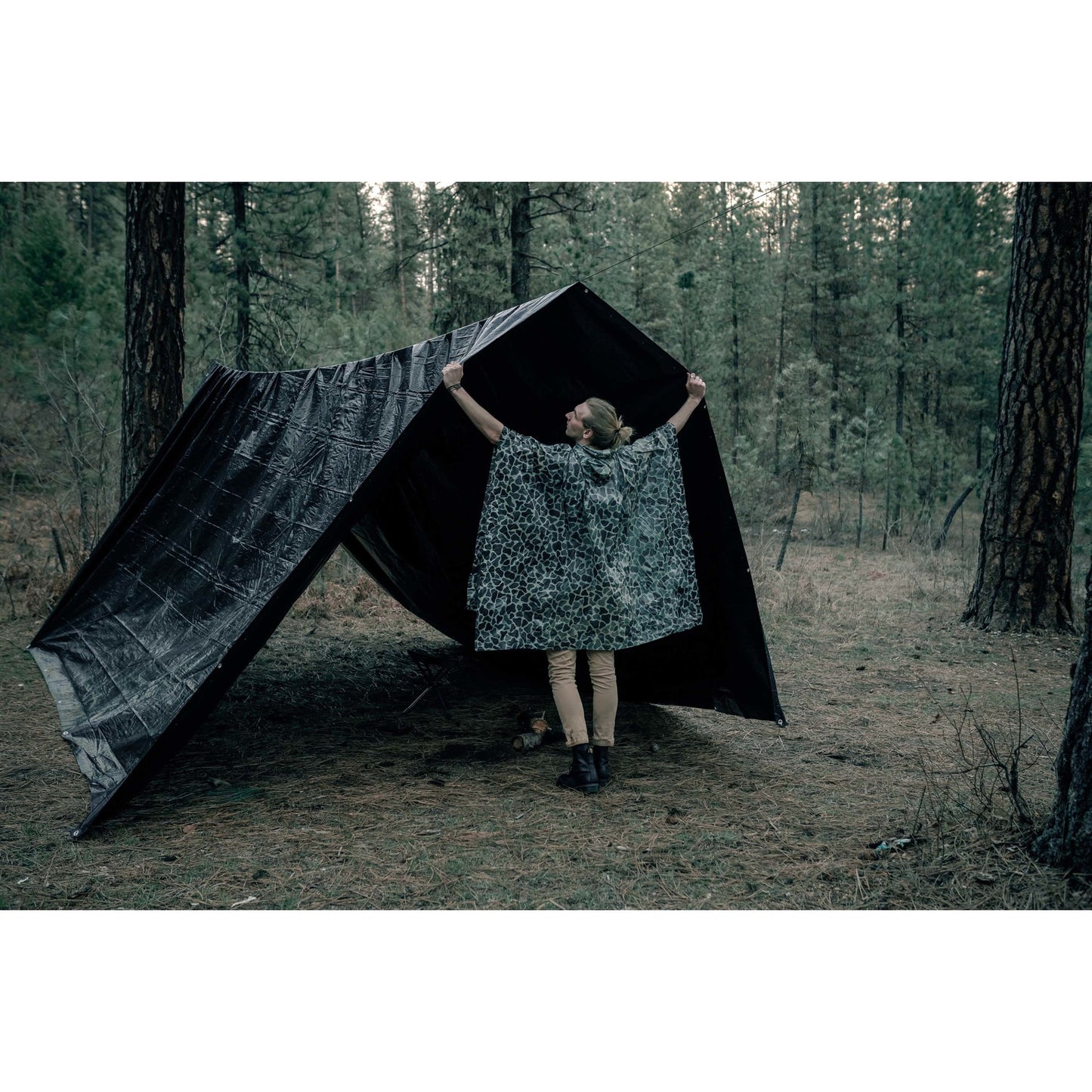 PONCHO DE VINIL STANSPORT HOODED 52X80 IN - CAMO#6