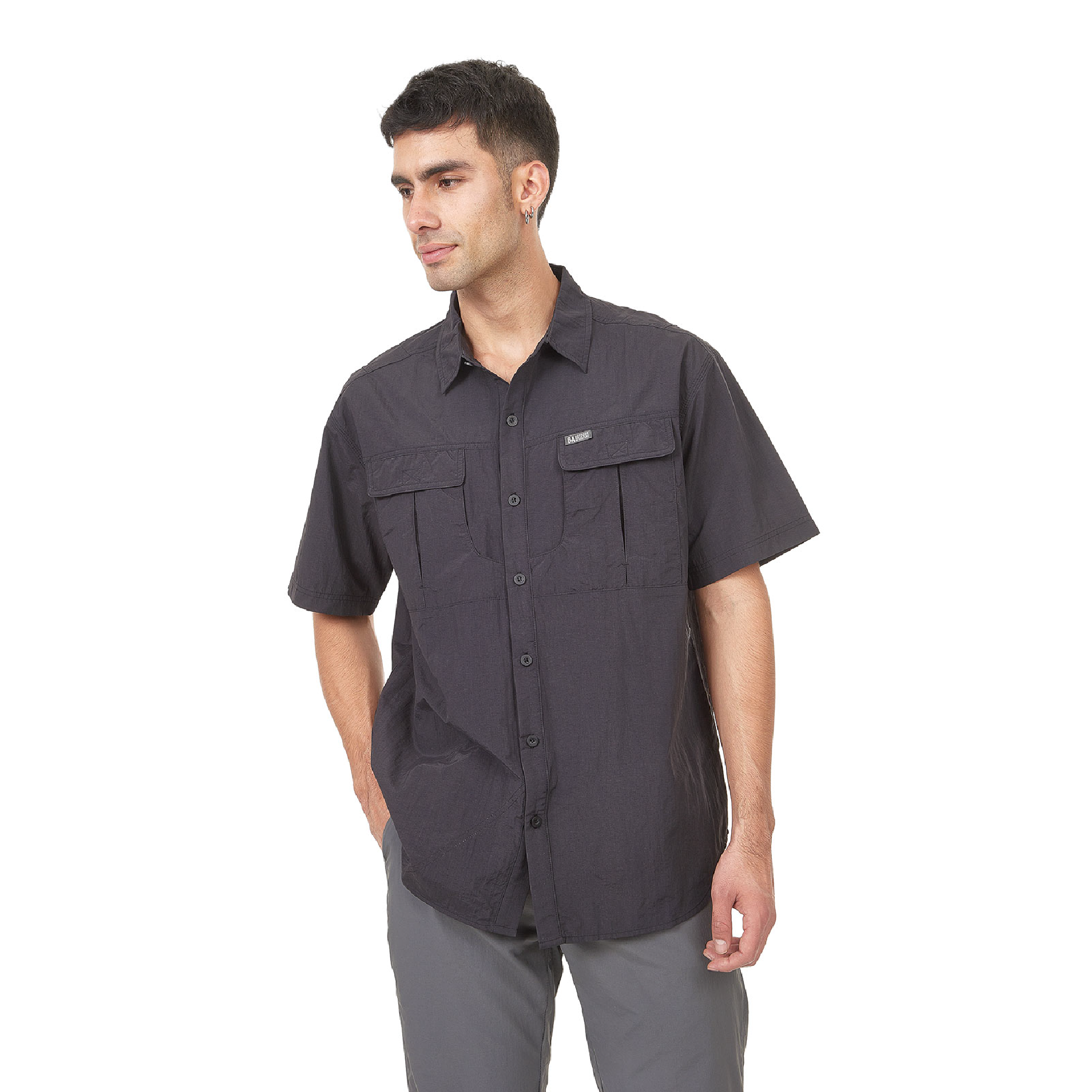 Camisa Gamboa Manga Corta Hombre Negra Outdoor Adventure Outdoor Adventure Costa Rica