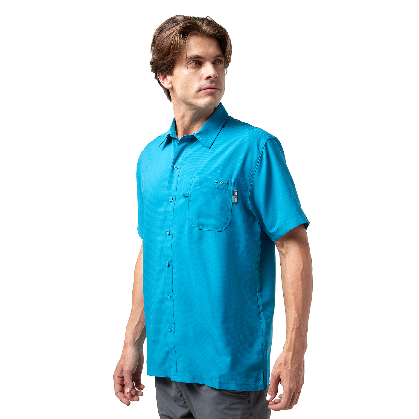 CAMISA DE HOMBRE QUEPOS AZUL / OUTDOOR ADVENTURE