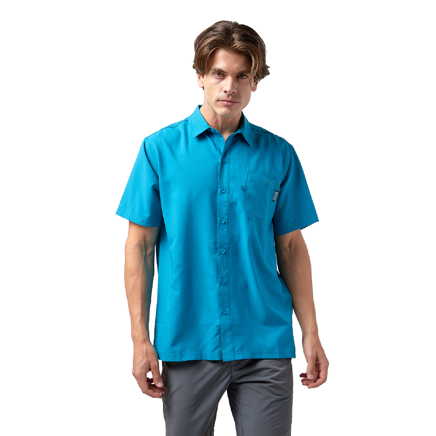 CAMISA DE HOMBRE QUEPOS AZUL / OUTDOOR ADVENTURE