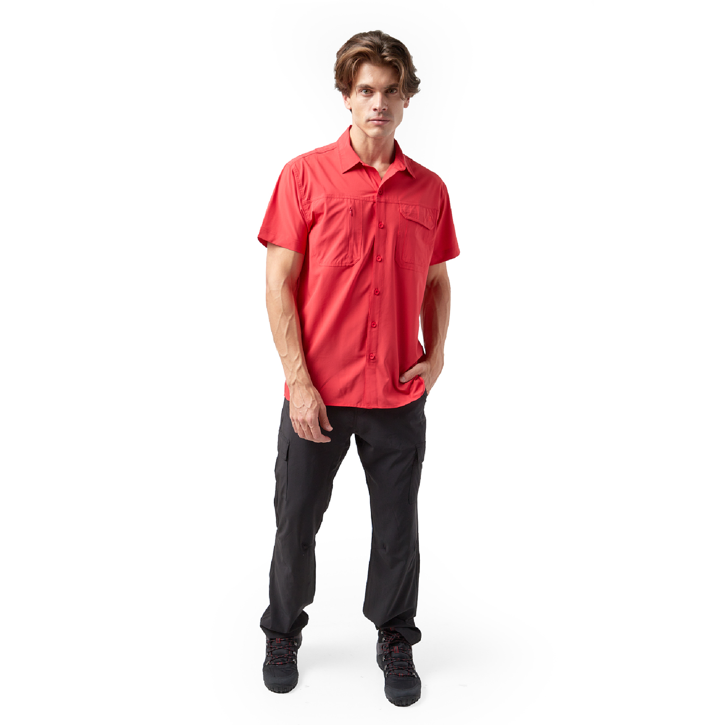 CAMISA DE HOMBRE LAS PERLAS 2.0 ROJO / OUTDOOR ADVENTURE
