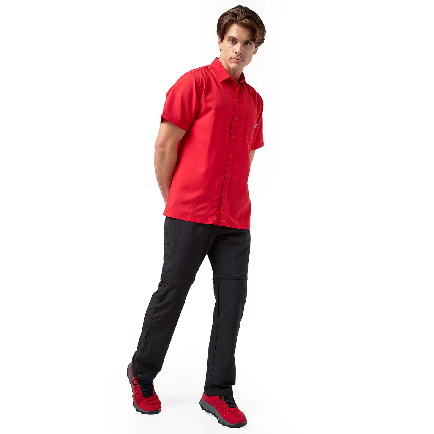 CAMISA DE HOMBRE QUEPOS ROJO / OUTDOOR ADVENTURE
