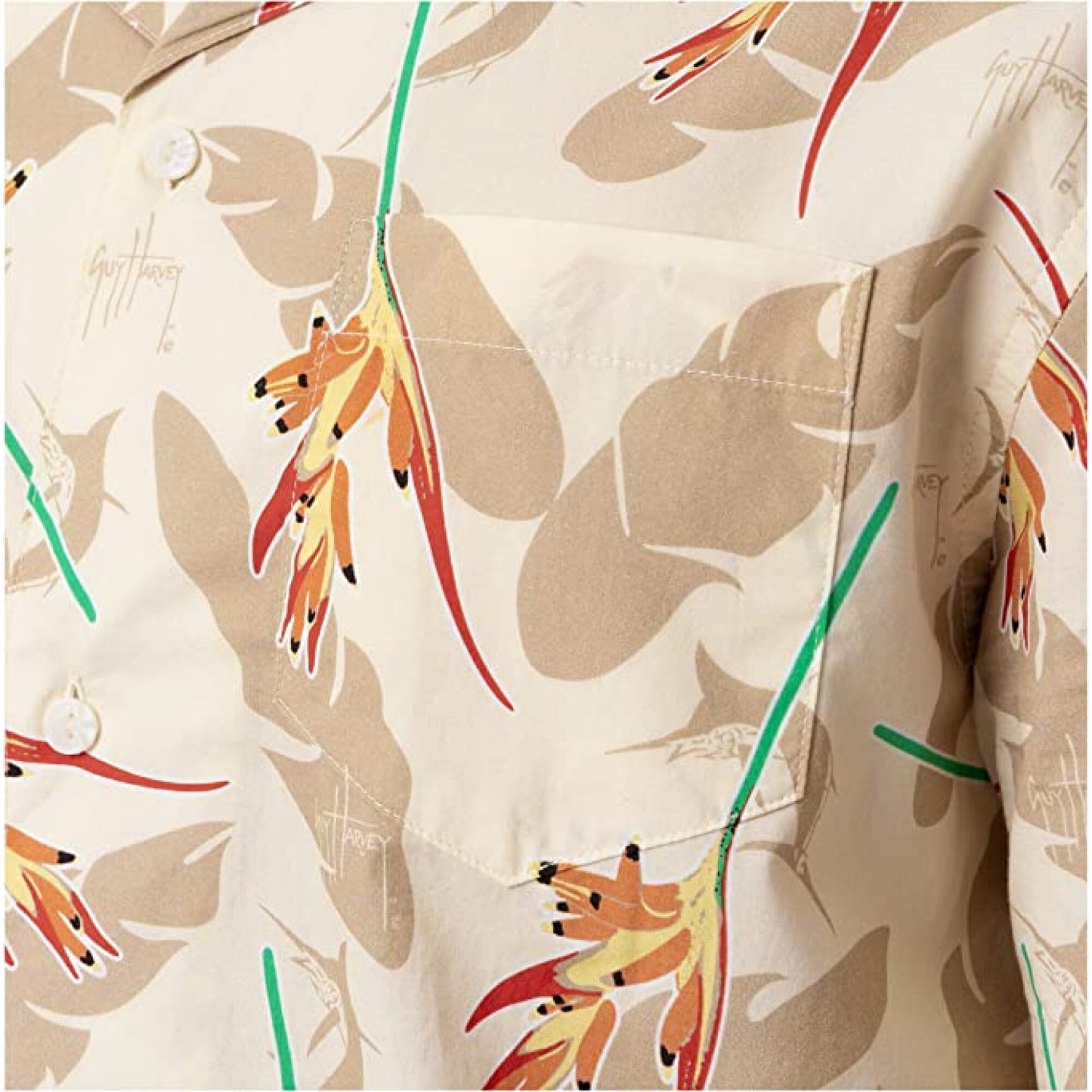 CAMISA MANGA CORTA PARA HOMBRE MARLIN PARADISE - PALE KHAKI#PALE KHAKI