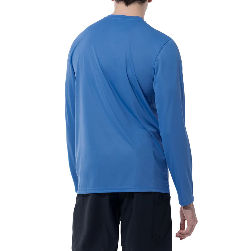 CAMISETA MANGA LARGA DE PROTECCIÓN SOLAR CORE SOLID - AZURE BLUE