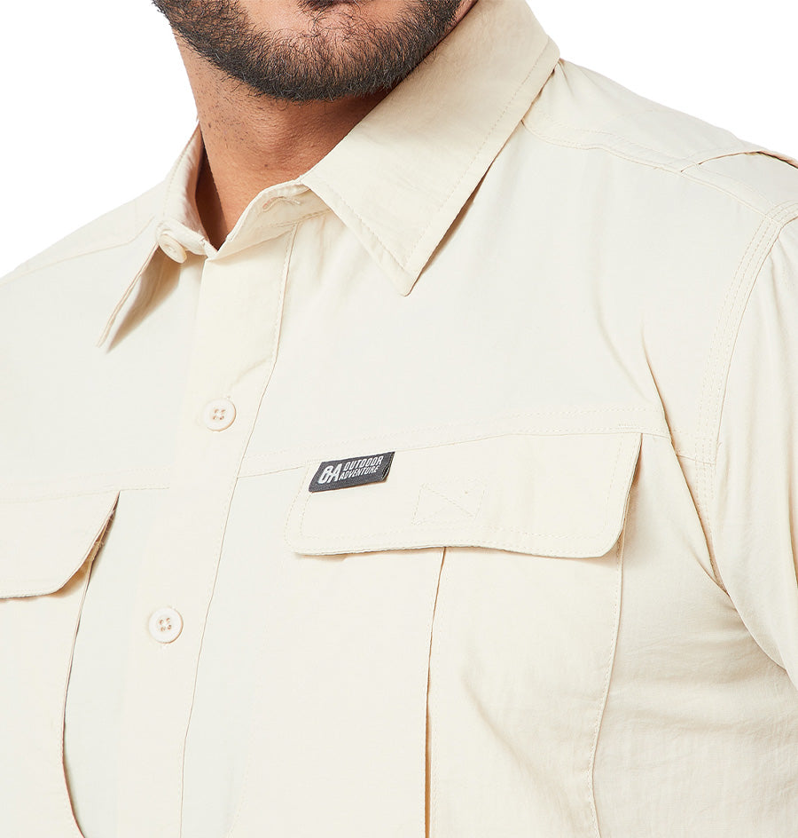 Camisa OA Gamboa Manga Corta Hombre Khaki |Outdoor Adventure Colombia