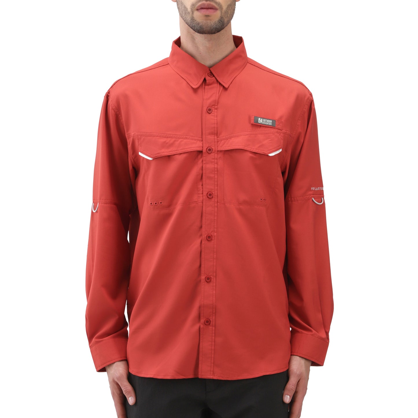 Camisa hombre Manga Larga Roatan Outdoor Adventure Roja