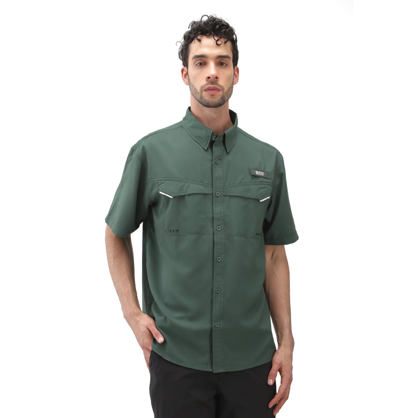 Camisa Hombre Manga Corta Roatan Outdoor Adventure - Verde