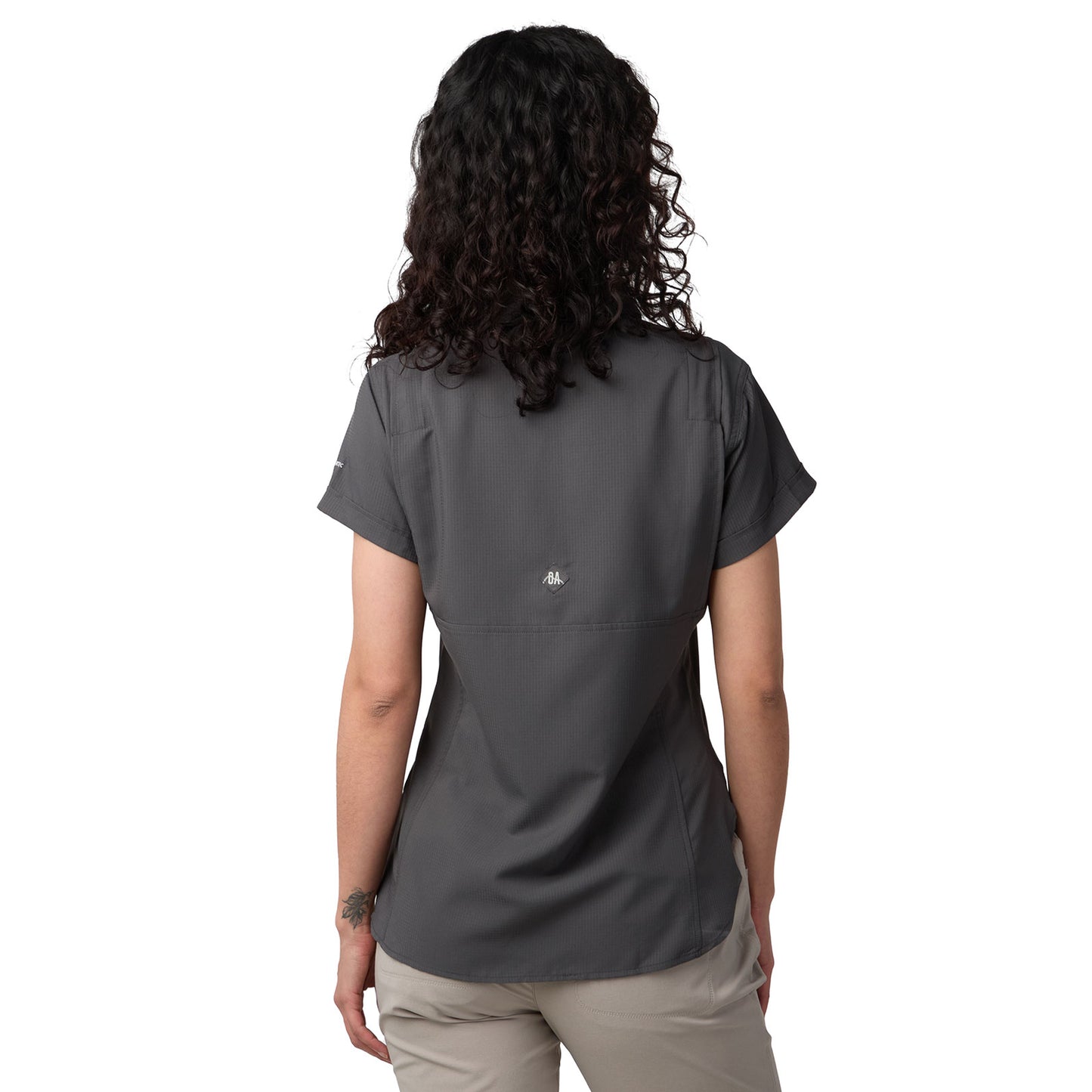 CAMISA MUJER OROSI MANGA CORTA OUTDOOR ADVENTURE - GRIS