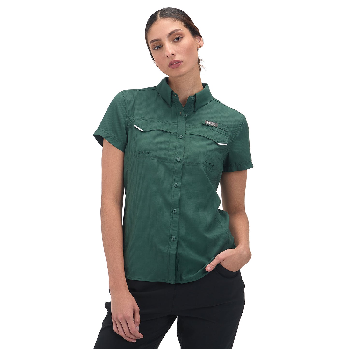 Camisa Manga Corta Mujer Roatan Outdoor Adventure - Verde