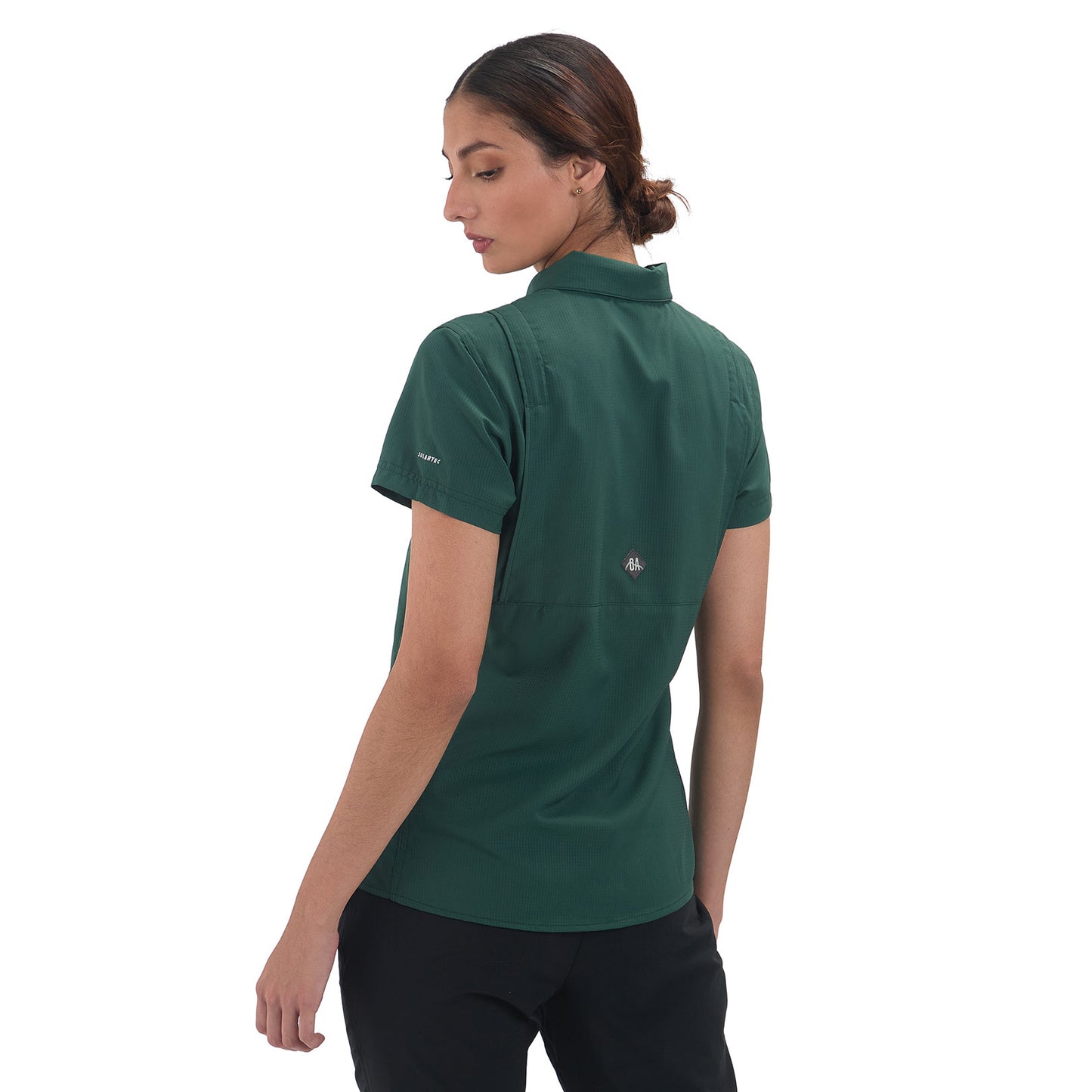 Camisa Manga Corta Mujer Roatan Outdoor Adventure - Verde