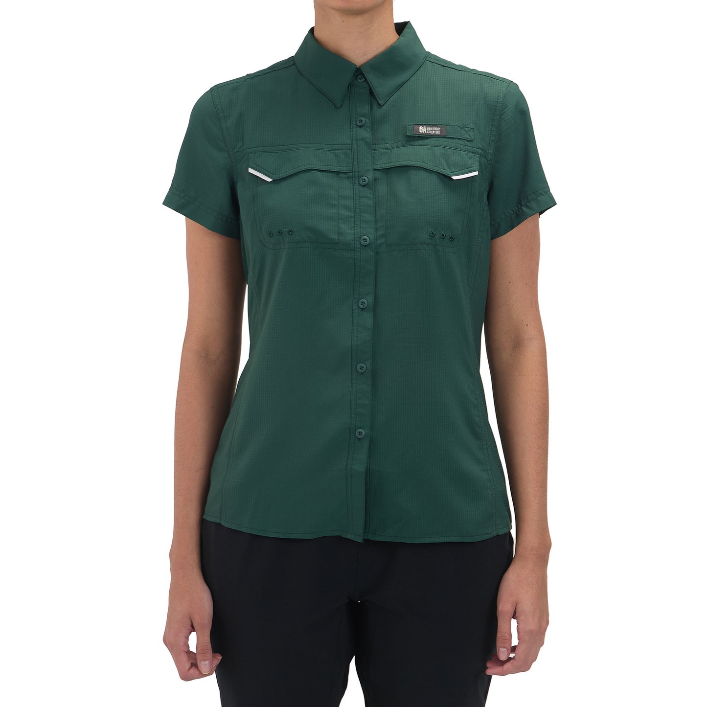 Camisa Manga Corta Mujer Roatan Outdoor Adventure - Verde