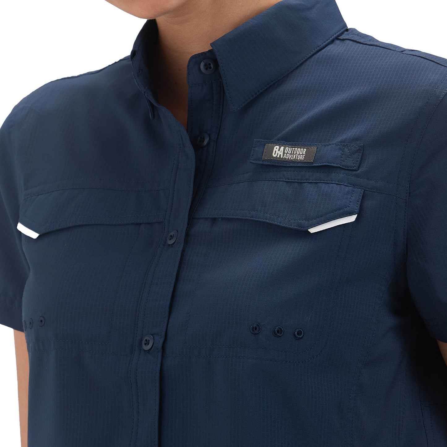 Camisa Manga Corta Mujer Roatan Outdoor Adventure - Azul