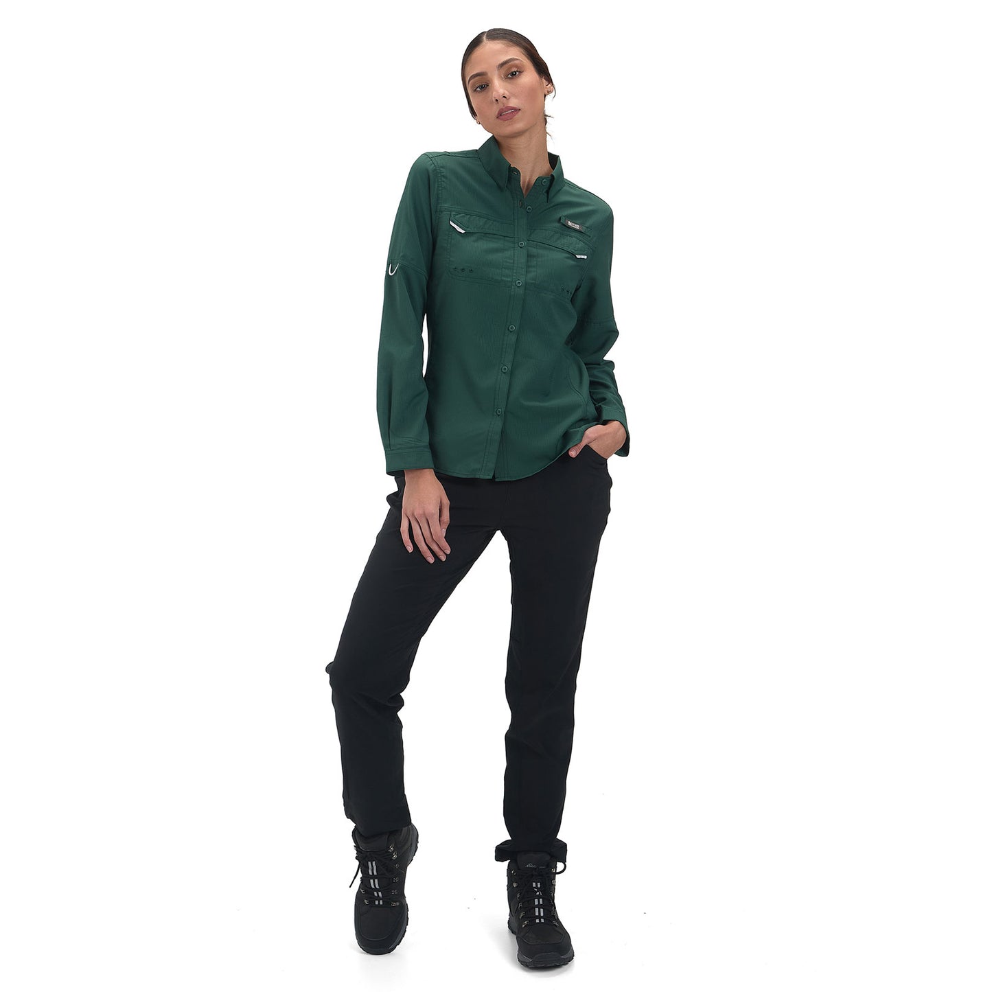 Camisa Manga Larga Mujer Roatan Outdoor Adventure - Verde
