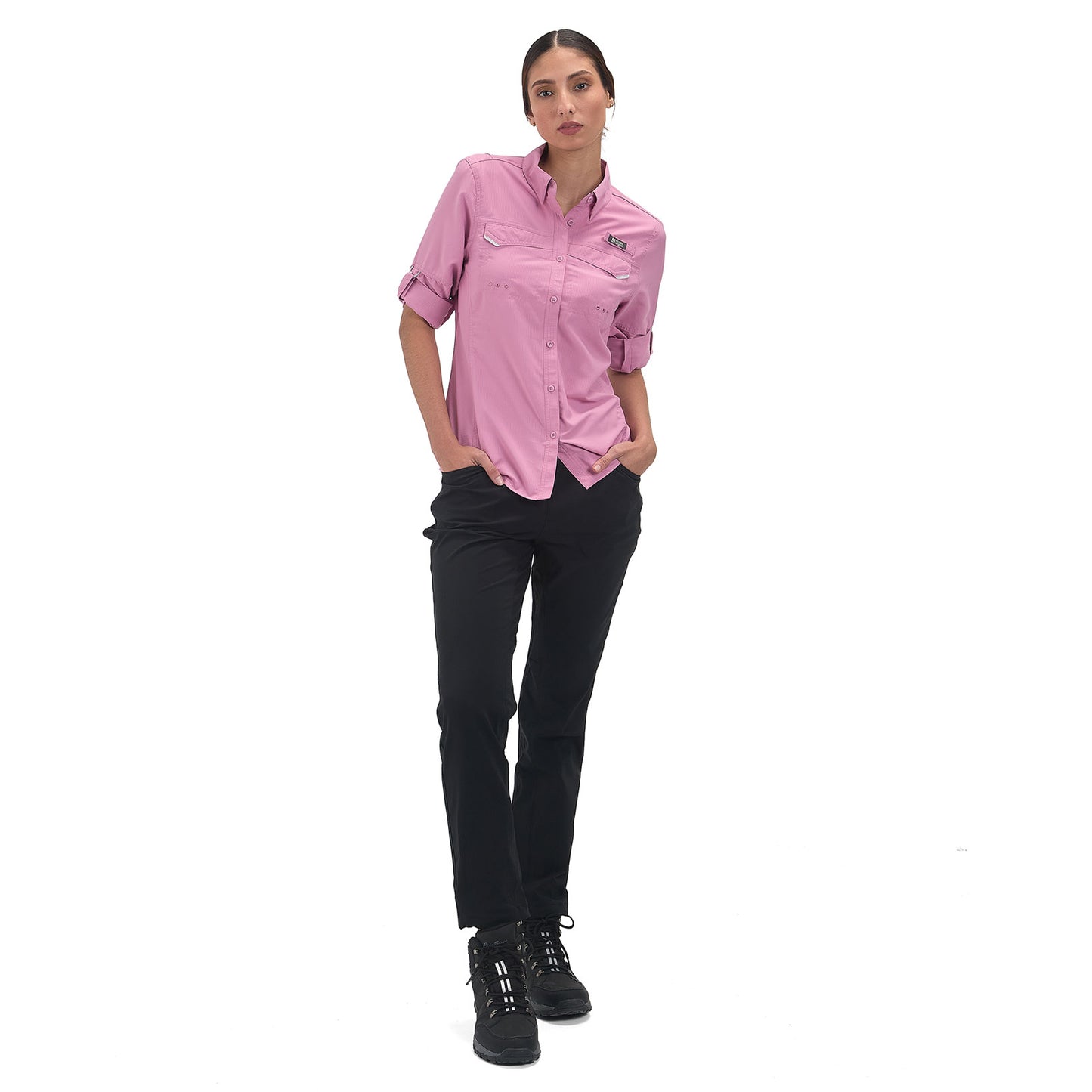 Camisa Manga Larga Mujer Roatan Outdoor Adventure - Rosa