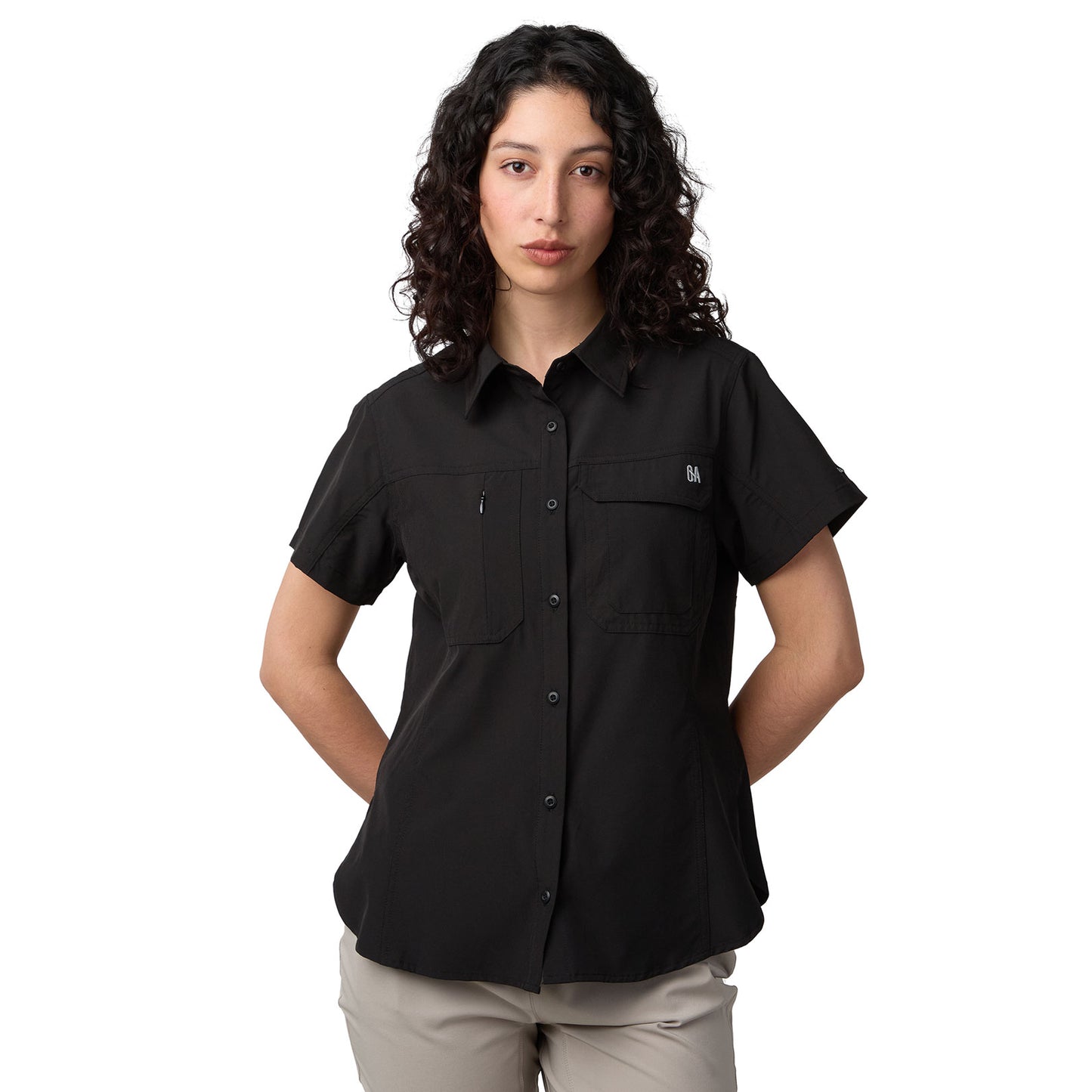 Camisa Manga Corta Mujer Las Perlas Outdoor Adventure - Negro