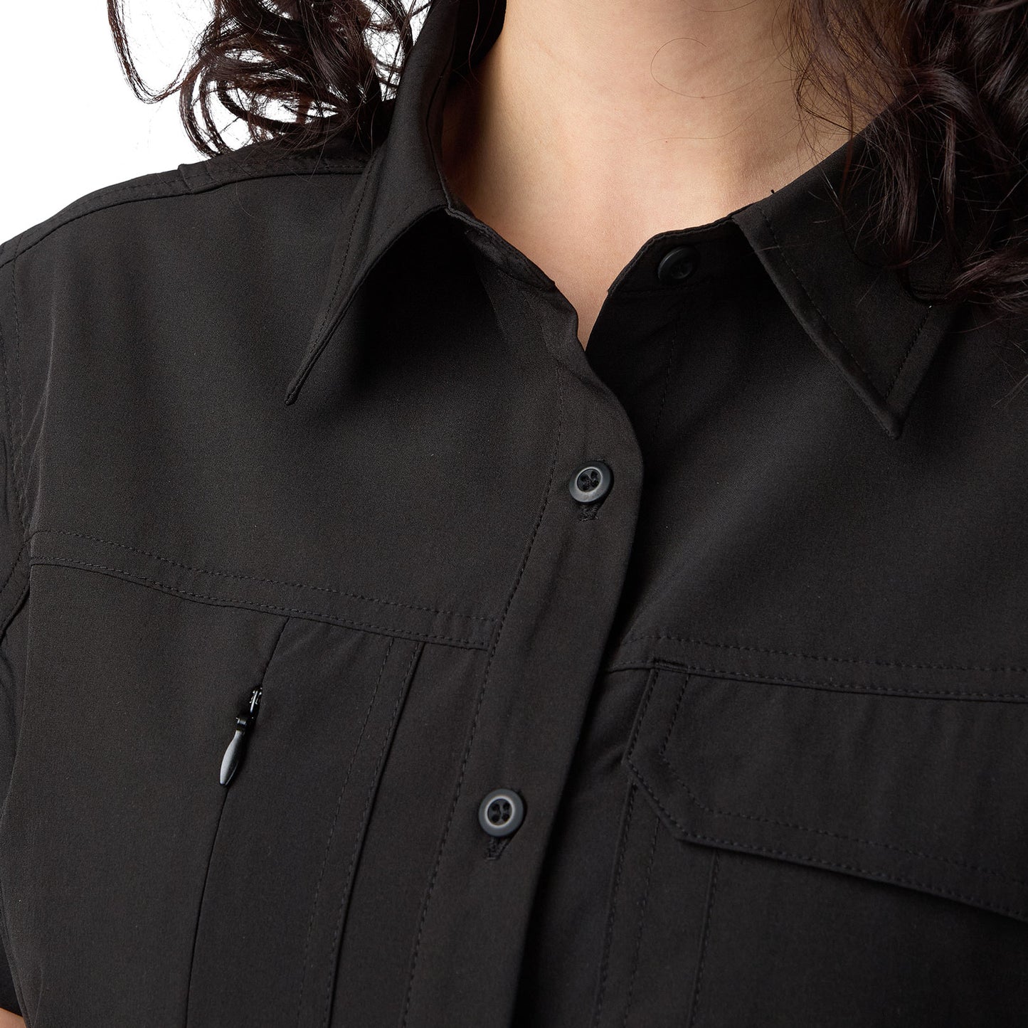 Camisa Manga Corta Mujer Las Perlas Outdoor Adventure - Negro