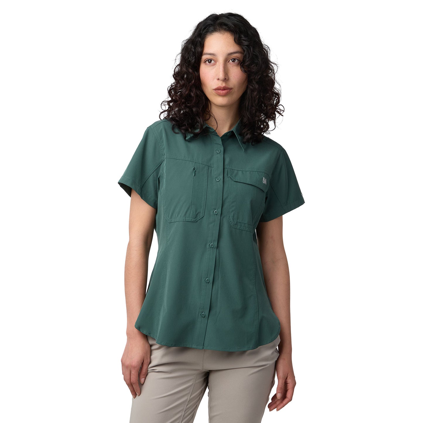 Camisa Manga Corta Mujer Las Perlas Outdoor Adventure - Verde
