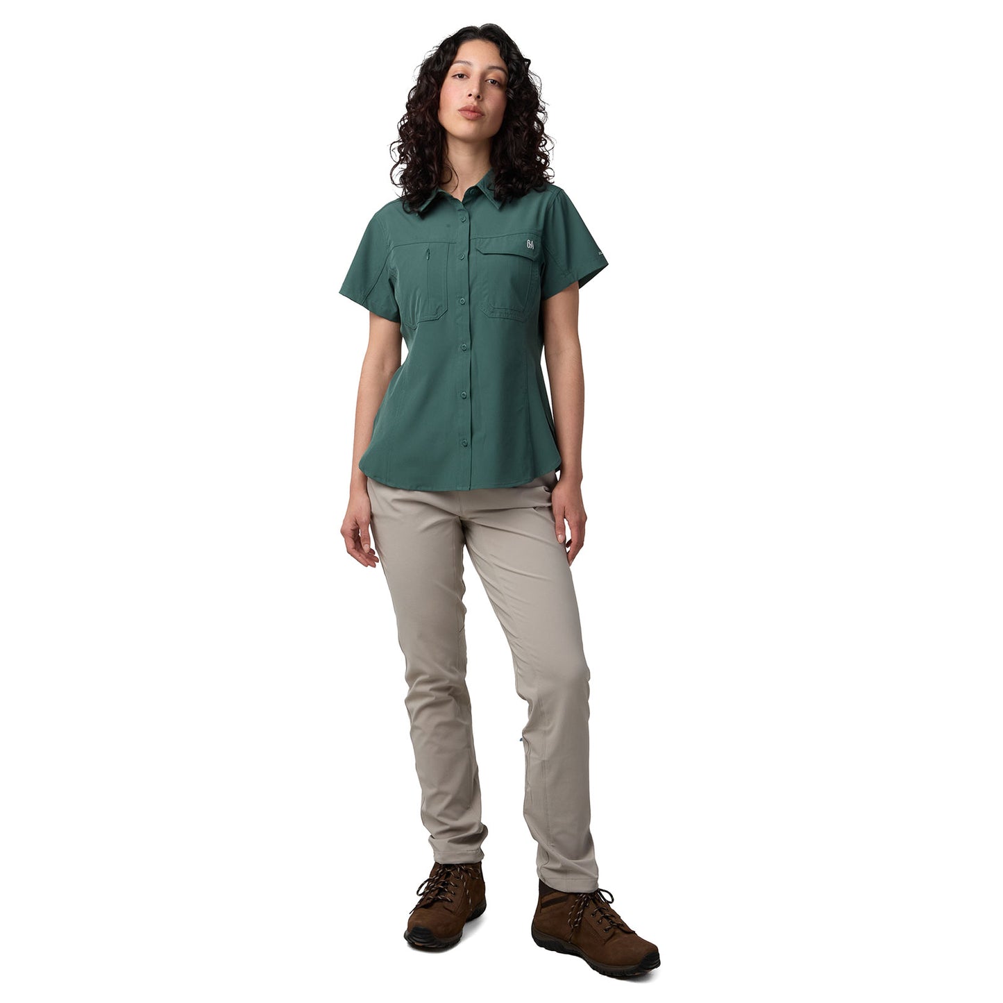 Camisa Manga Corta Mujer Las Perlas Outdoor Adventure - Verde