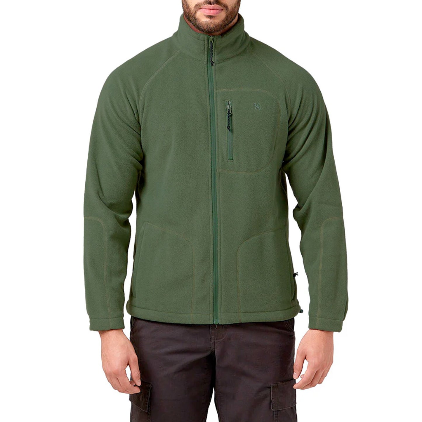 FLEECE PARA HOMBRE OUTDOOR ADVENTURE KAMUK - VERDE