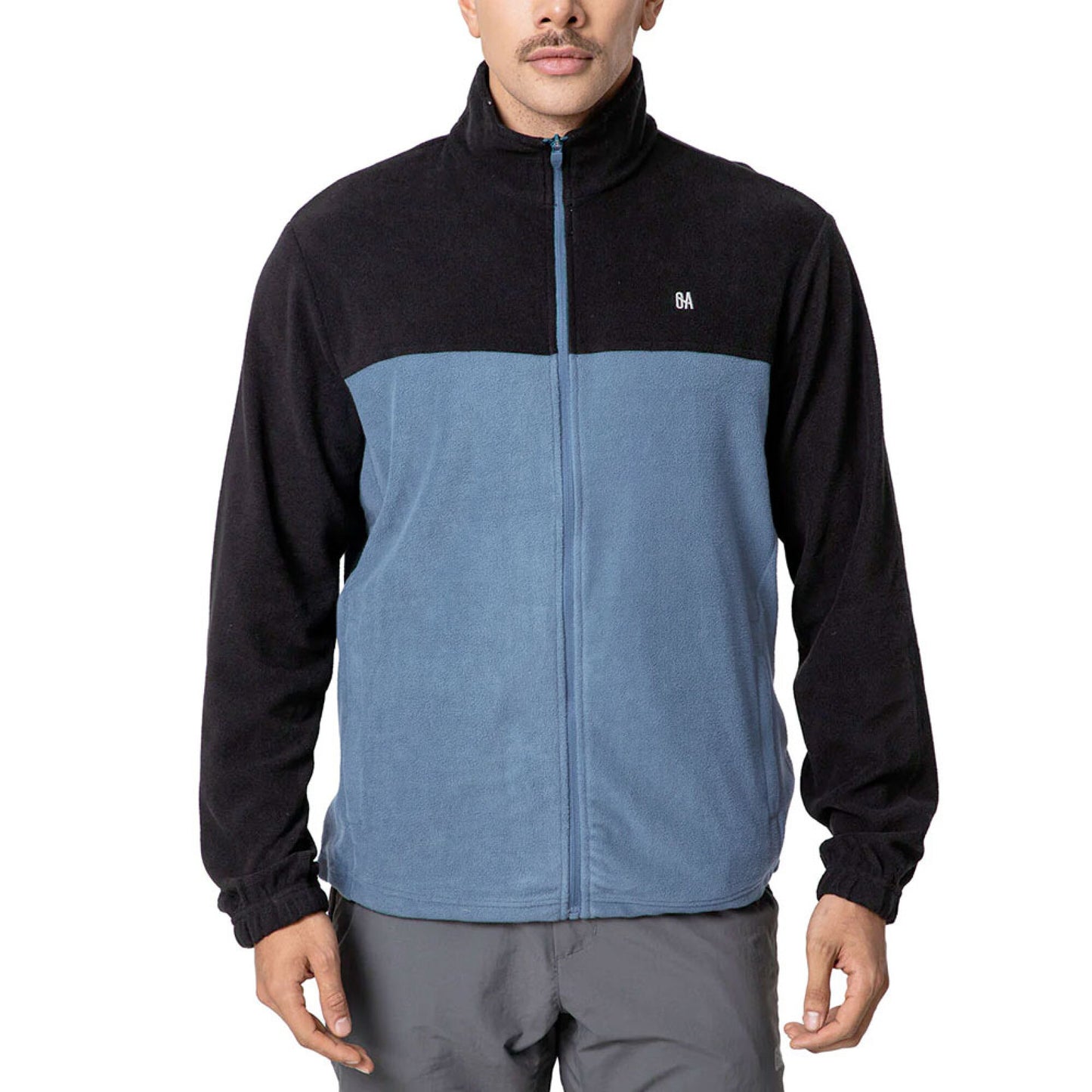 FLEECE PARA HOMBRE CON ZIPER OUTDOOR ADVENTURE IRAZÚ - AZUL OSCURO#AZUL OSCURO