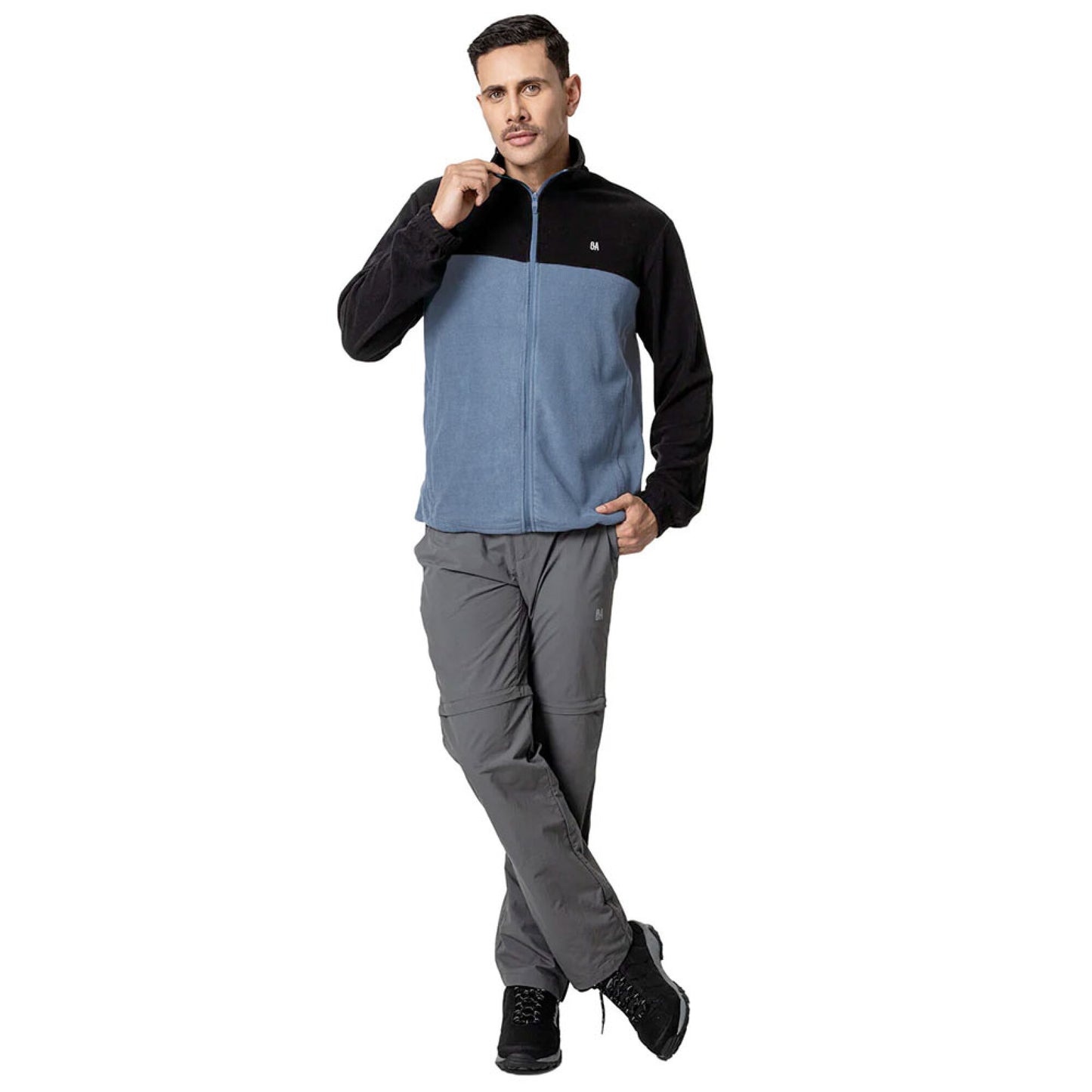 FLEECE PARA HOMBRE CON ZIPER OUTDOOR ADVENTURE IRAZÚ - AZUL OSCURO#AZUL OSCURO