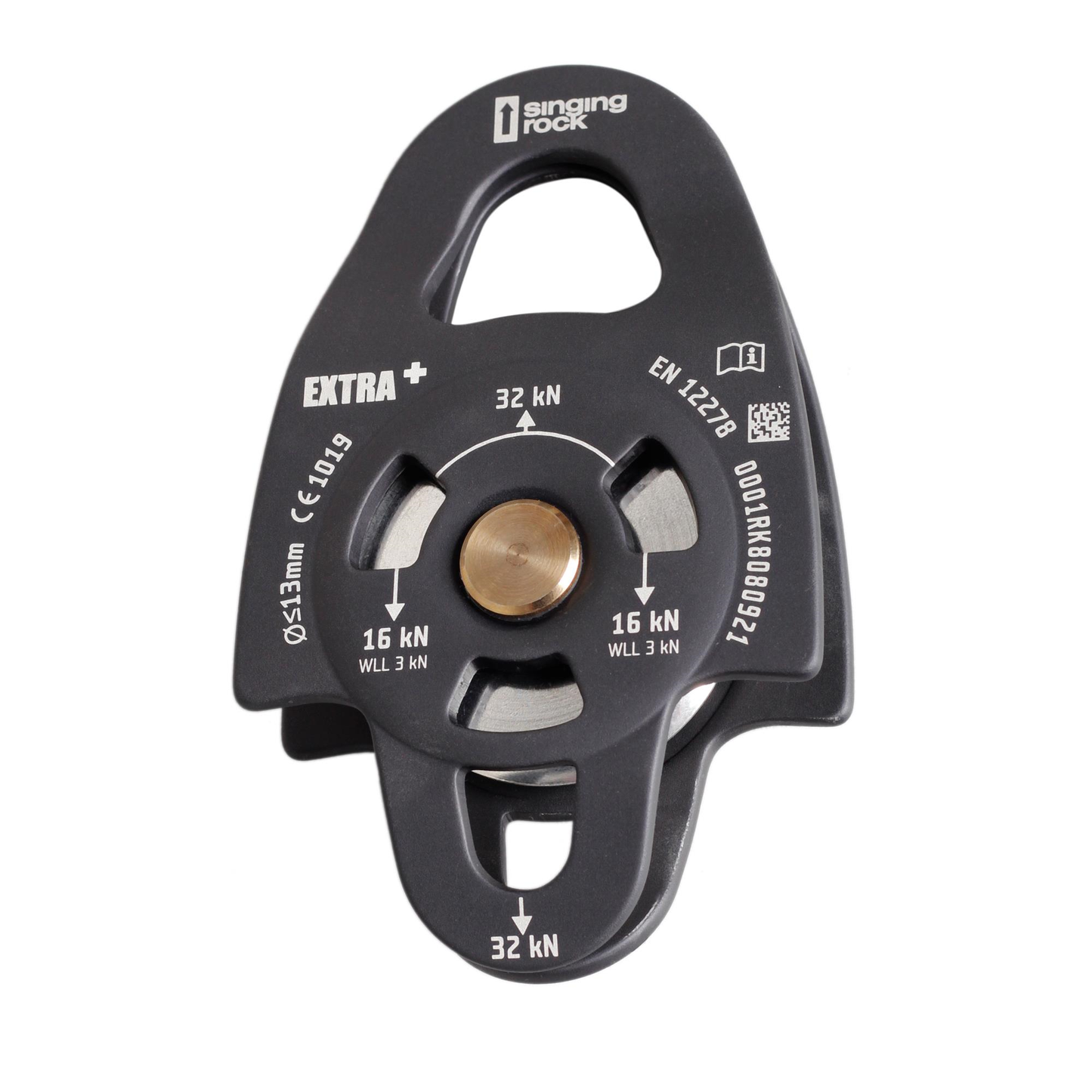 POLEA DE ALUMINIO EXTRA PLUS 32KN - NEGRA