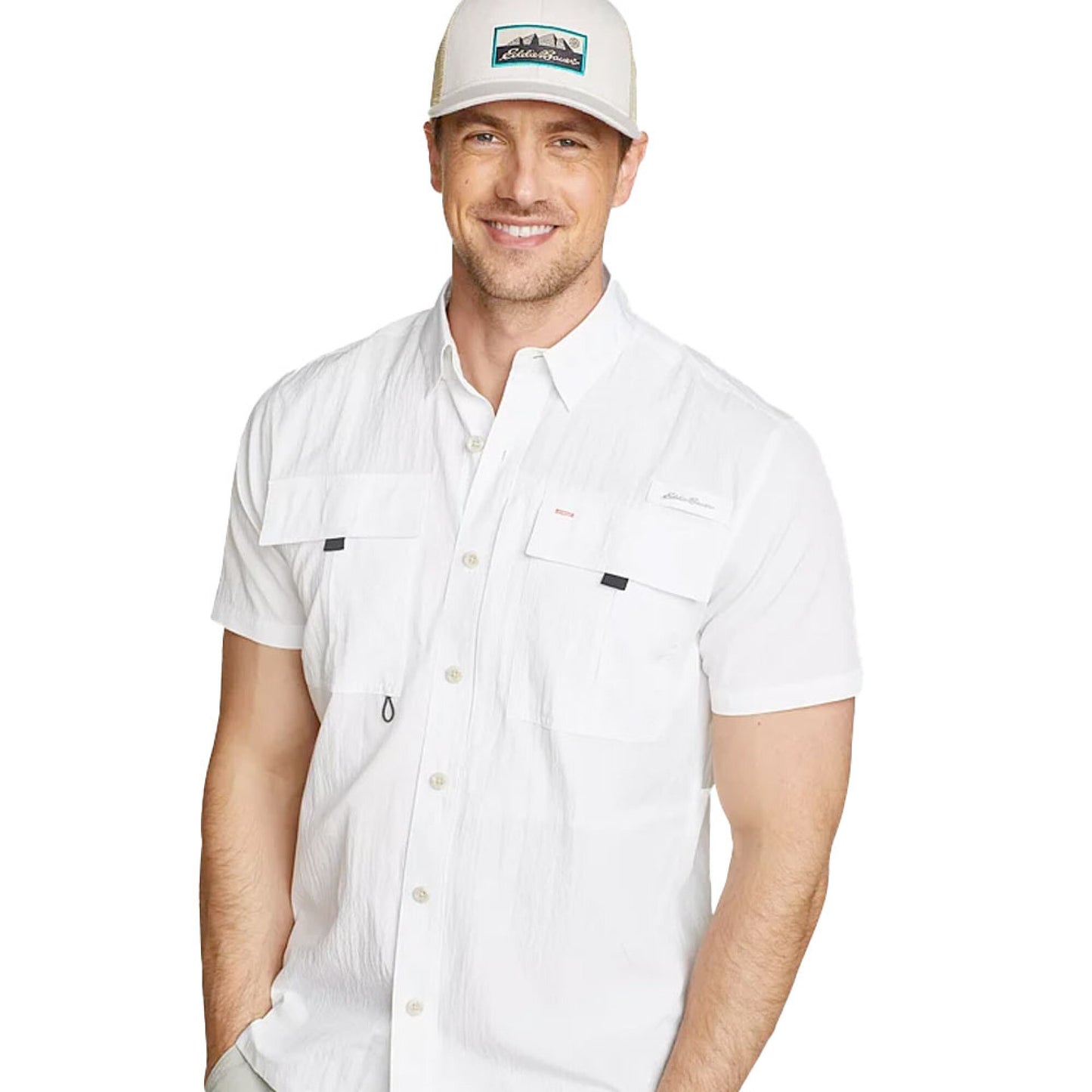 CAMISA HOMBRE UPF GUIDE 2.0 MANGA CORTA / EDDIE BAUER - Blanco