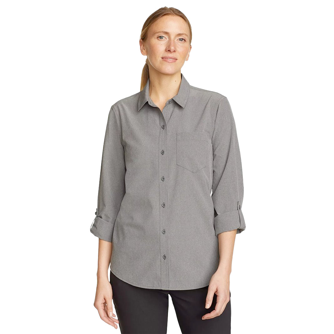 CAMISA MANGA LARGA MUJER ESCAPELITE EDDIE BAUER - Gris