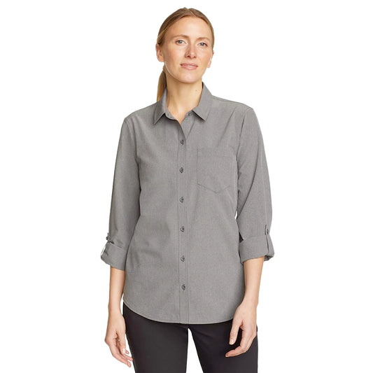 CAMISA MANGA LARGA MUJER ESCAPELITE EDDIE BAUER - Gris