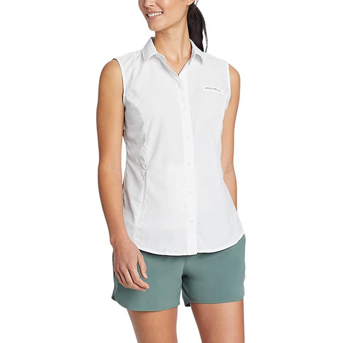 CAMISA EDDIE BAUER ADVENTURER PRO SIN MANGAS - BLANCO