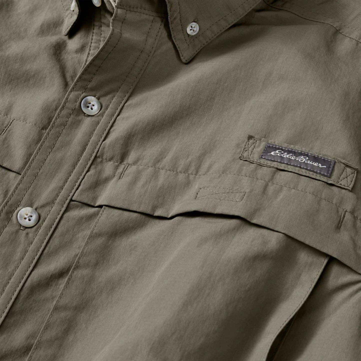 CAMISA HOMBRE RIPSTOP GUIDEMANGA CORTA / EDDIE BAUER#VERDE