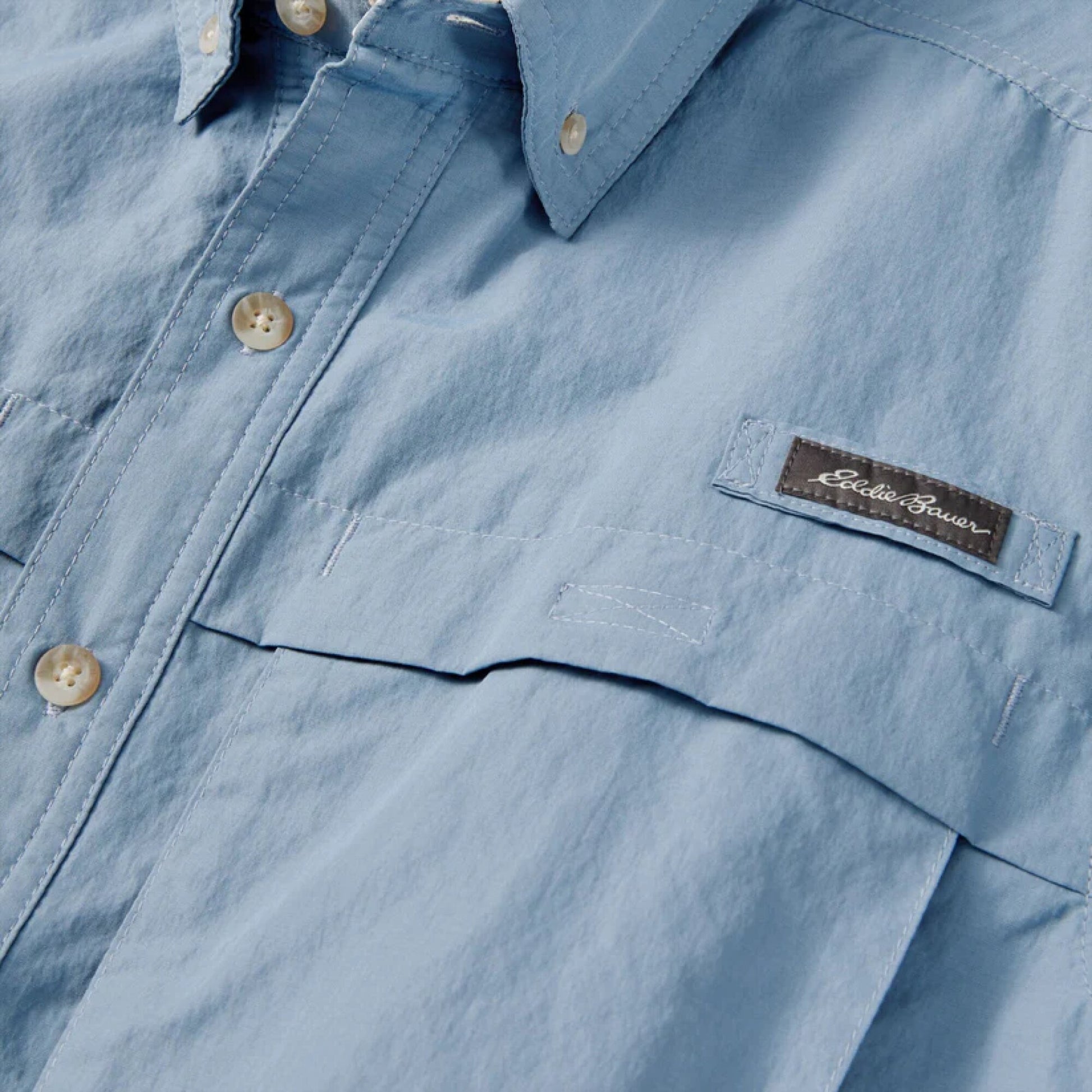 CAMISA HOMBRE RIPSTOP GUIDEMANGA CORTA / EDDIE BAUER#azul
