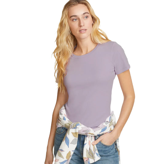 CAMISETA MANGA CORTA PARA MUJER FAVORITE CREW EDDIE BAUER - Morado