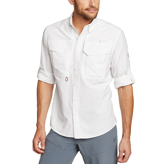 Camisa Hombre King Salmon Eddie Bauer Blanca | Outdoor Adventure Colombia