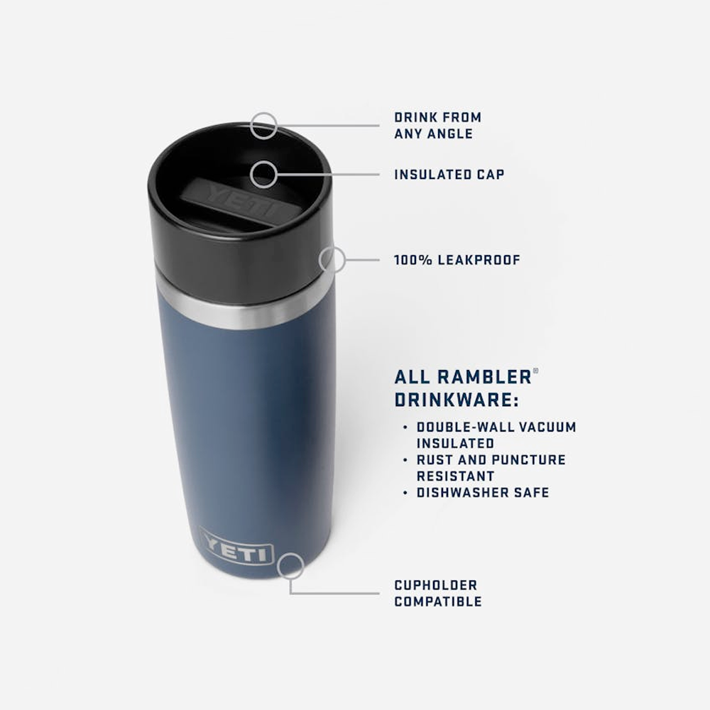 Botella Termica Yeti Rambler Travel 16oz - Negro