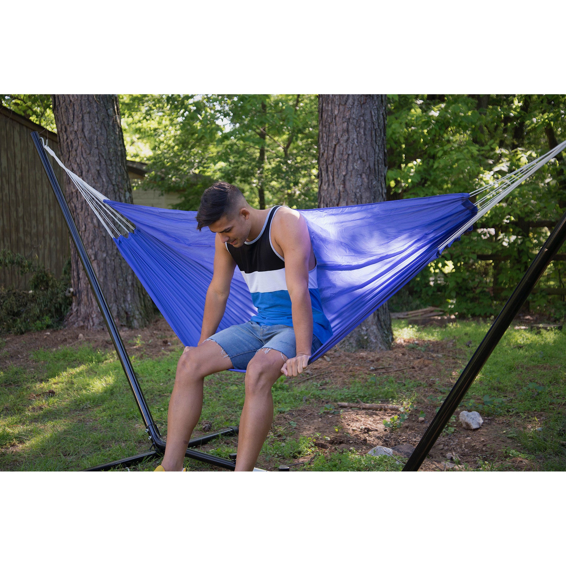 HAMACA INDIVIDUAL PLEGABLE STANSPORT MALIBU - AZUL#3