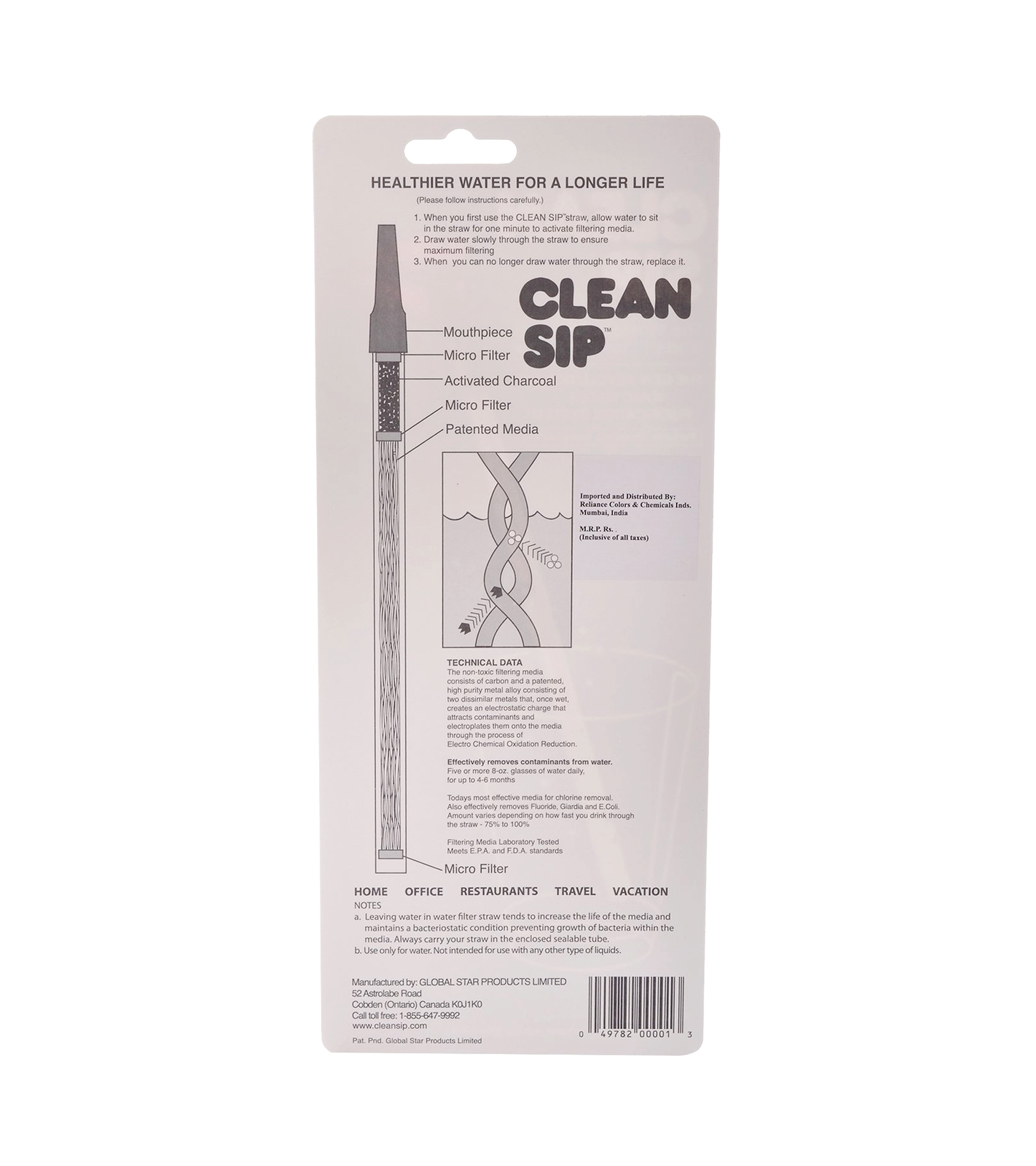 Micro Filtro de agua personal - Clean Sip