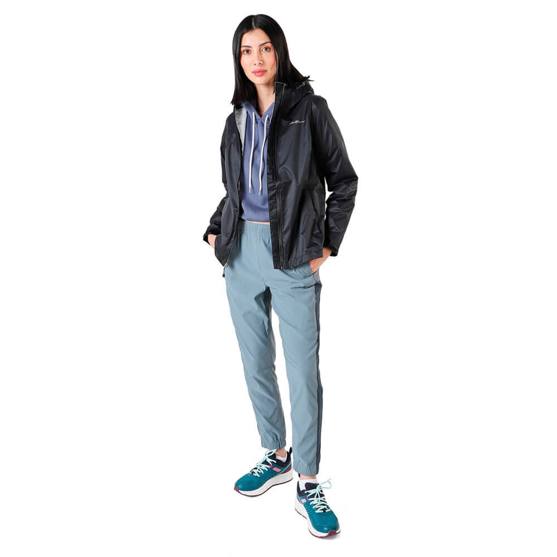 JACKET IMPERMEABLE PARA MUJER EDDIE BAUER CLOUD CAP - NEGRO#NEGRO